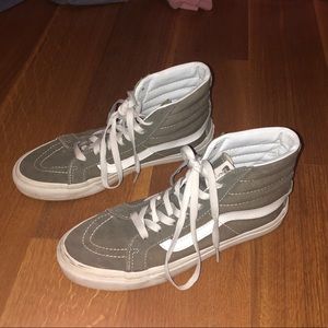 olive green vans high tops